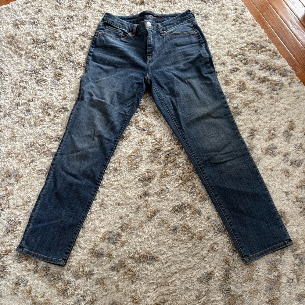 Chico’s so slimming girlfriend slim leg ankle blue jeans